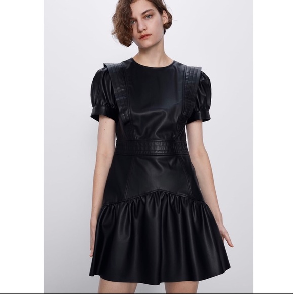 Zara Dresses & Skirts - NEW!! HP 🥳🥳🥳Zara Faux Leather Mini Dress